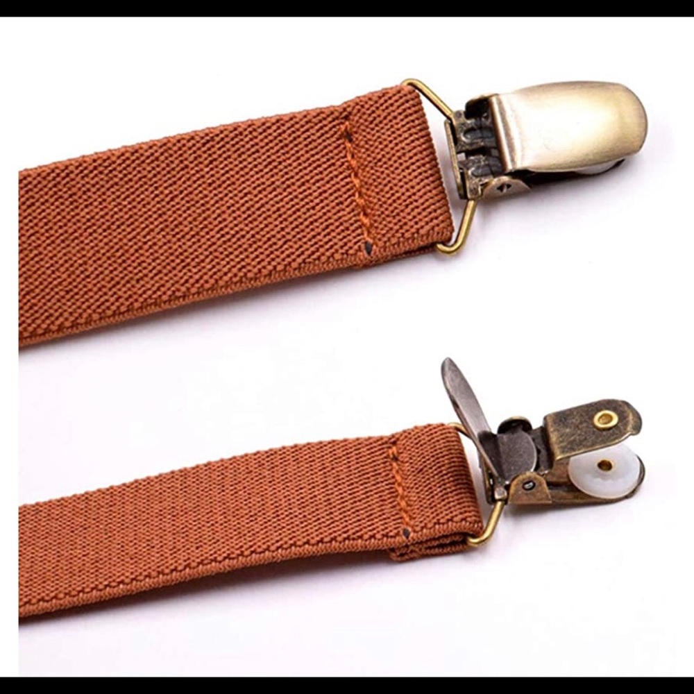 Men’s Leather Suspenders—Groomsman Set of 8 - Picture 3 of 5
